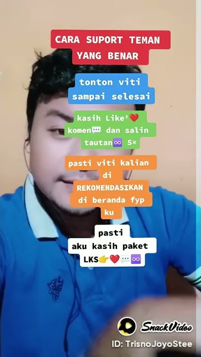 cara follow yg benar di Snack video