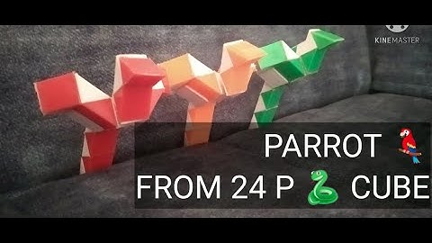 How to make a PARROT from the 24 Pieces Snake cube/smiggle snake puzzle/SLOW TUTORIAL/BRAIN TWISTER