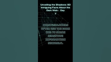 Day 7  Unveiling the Shadows 50 Intriguing Facts About the Dark Web #shorts #darkweb #cybersecurity