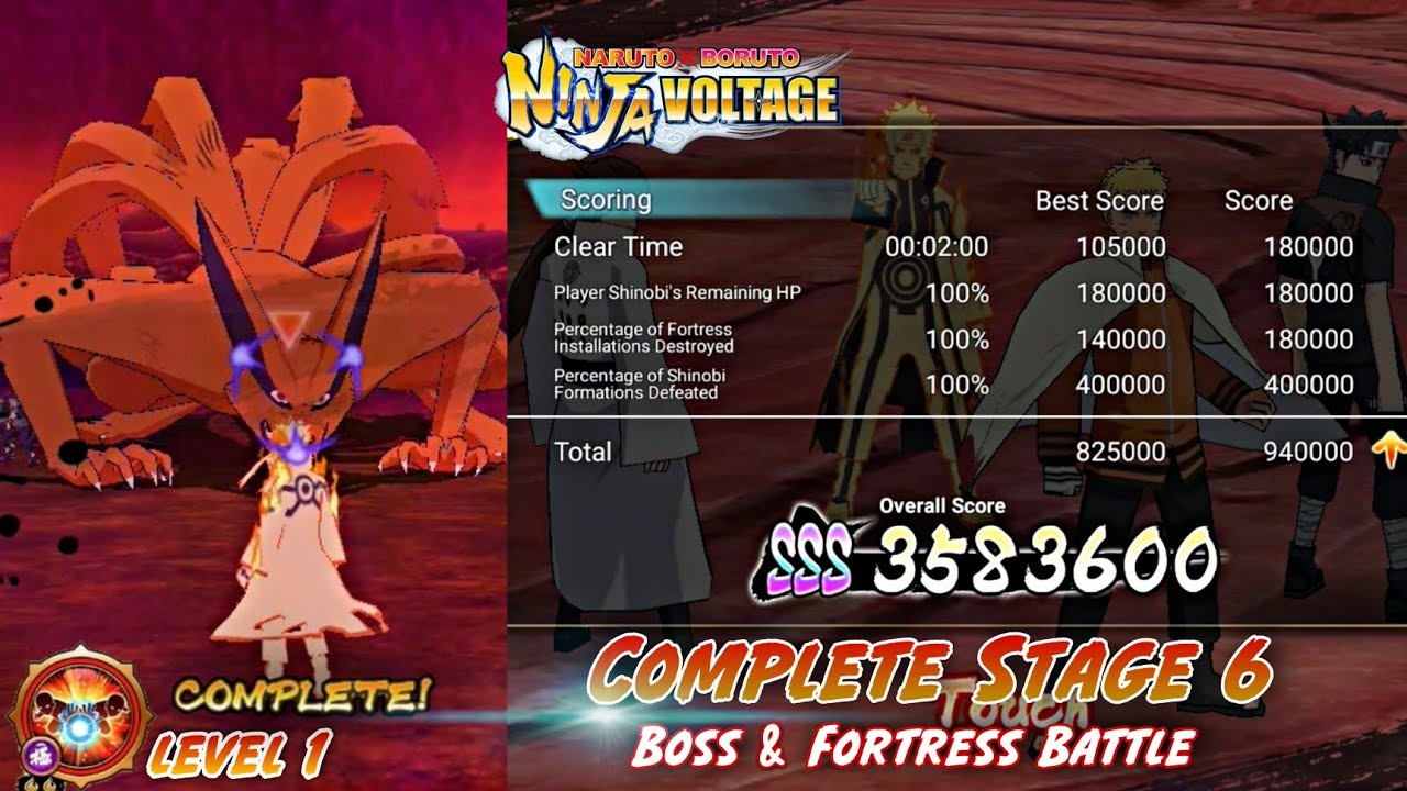 AOM 8 : Stage 6 Boss & Fortress Battle Complete with Naruto KLM lvl 1 & Naruto Hokage lvl 15- NxB NV