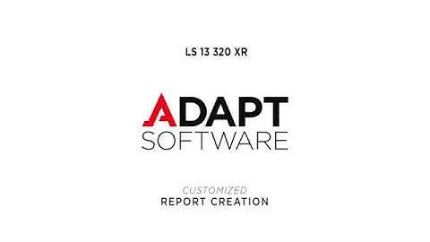 LS 13 320 XR ADAPT Software - Customized Report Creation