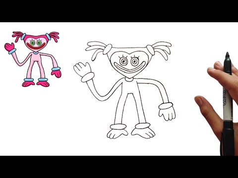 How to DRAW MOMMY LONG LEGS' daughter - Poppy Playtime Chapter 2 
