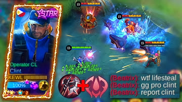 WHEN TOP 1 GLOBAL CLINT TRY DANGEROUS BLOODLUST AXE BUILD!🔥 | NEW LIFESTEAL HACK! - MLBB