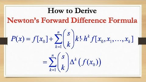 Derivation of Newton