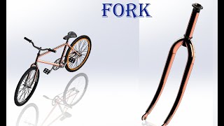 Bicycle parts CAD Modelling - Fork #solidworks #solidworks