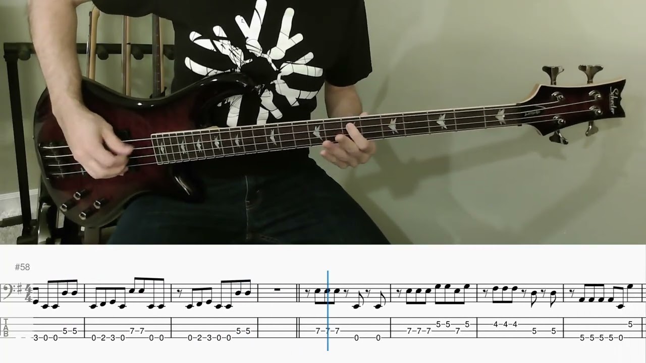 Refused - Summerholidays vs. Punkroutine (bass cover with tab)