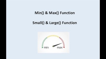 Excel statistical functions max(), min(), large(), small()