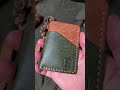 Handmade Leather Cardholder In Pueblo Cognac Olive Built To Last For Years Leathercraft