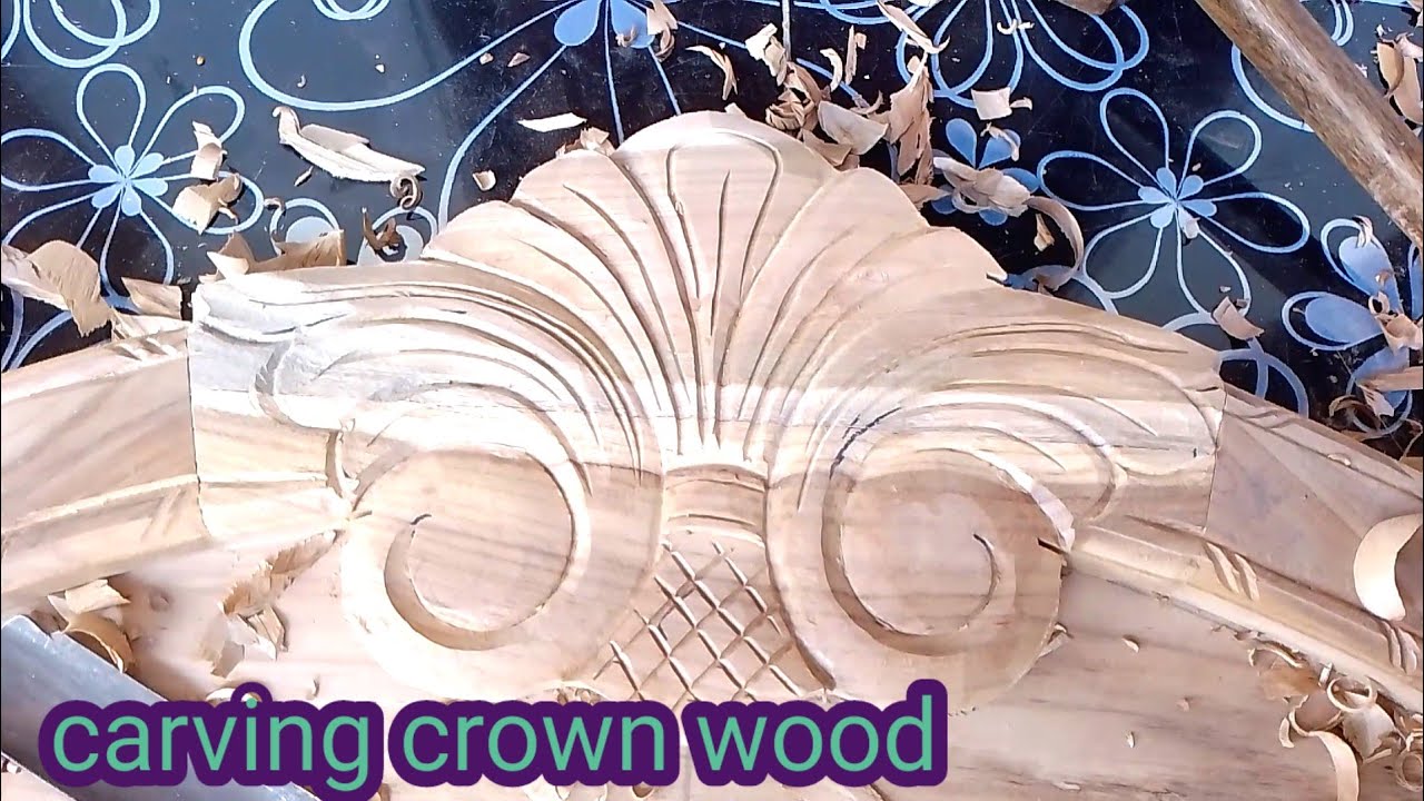 carve wood bed crown# wood art# wood craft# carving