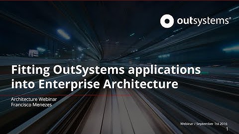 Fitting OutSystems applications into Enterprise Architecture