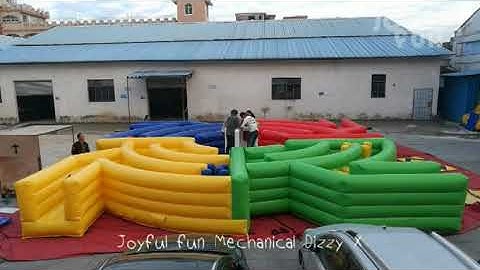 Inflatable Mechanical Dizzy X Interactive Running Challenge Game Inflatable Fun for Adults