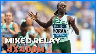 The 4x400M Mixed Relay Team Mary Moraa Anchored In All African Accra Games 2024