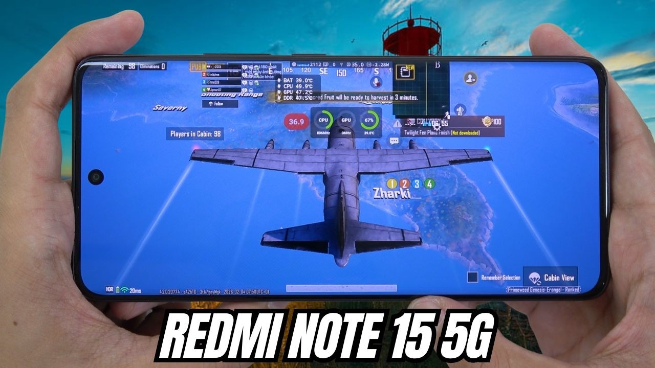 Redmi Note 15 5G Test Game PUBG Mobile | Snapdragon 6 Gen 3