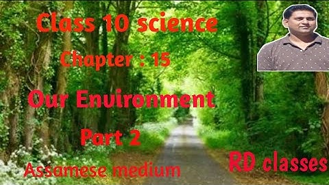 Class 10 Science||Chapter 15 : Our Environment||Part 2||Assamese medium||RD classes