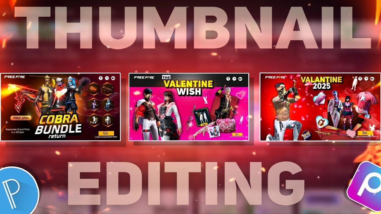 FREE FIRE EVENT THUMBNAIL EDITING || FREE FIRE THUMB EDITING BY MOBILE IN PICSART