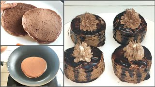 Mini Chocolate Crepe Cake | Crepe Cake Ideas | Mini Crepe Cake | Beauty Cooking