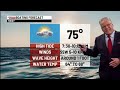 Rain and thunder ends, then partly sunny, humid with a scattered late day thundershower