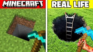 Minecraft, But I Dig Straight Down in REAL LIFE!