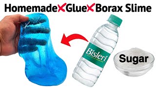 How to make Water and Sugar Slime at home Without Glue and Borax/Slime making with water/ASMR#slime