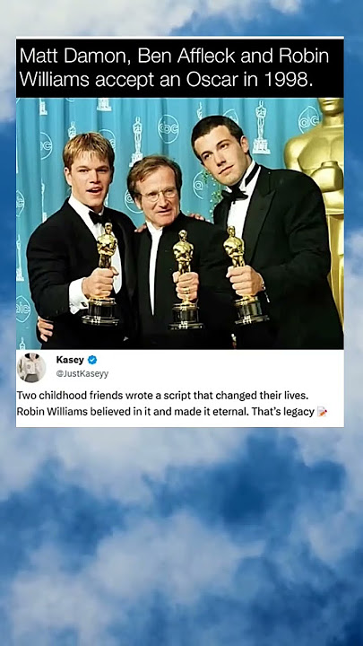 Matt Demon,Ben Affleck & Robin Williams accept an Oscar in 1998 #shorts #oscars #memes #facts #usa