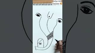 Ganpati bappa face drawing#easydrawing #shorts