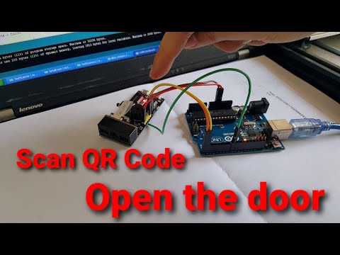 Scan Qr code  Open the door using Arduino control