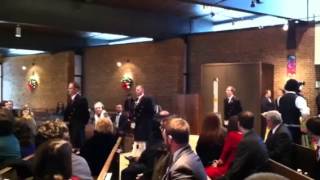 Grooms men procession