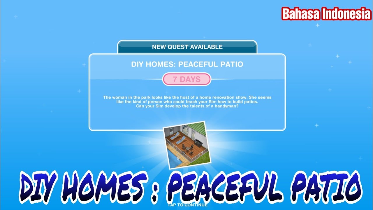 🌻 CARA MENYELESAIKAN MISI DIY HOMES PEACEFUL PATIO 🏠 THE SIMS