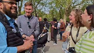 This Muslim Answer Shocked Two Feminists! Hashim Speakers Corner 