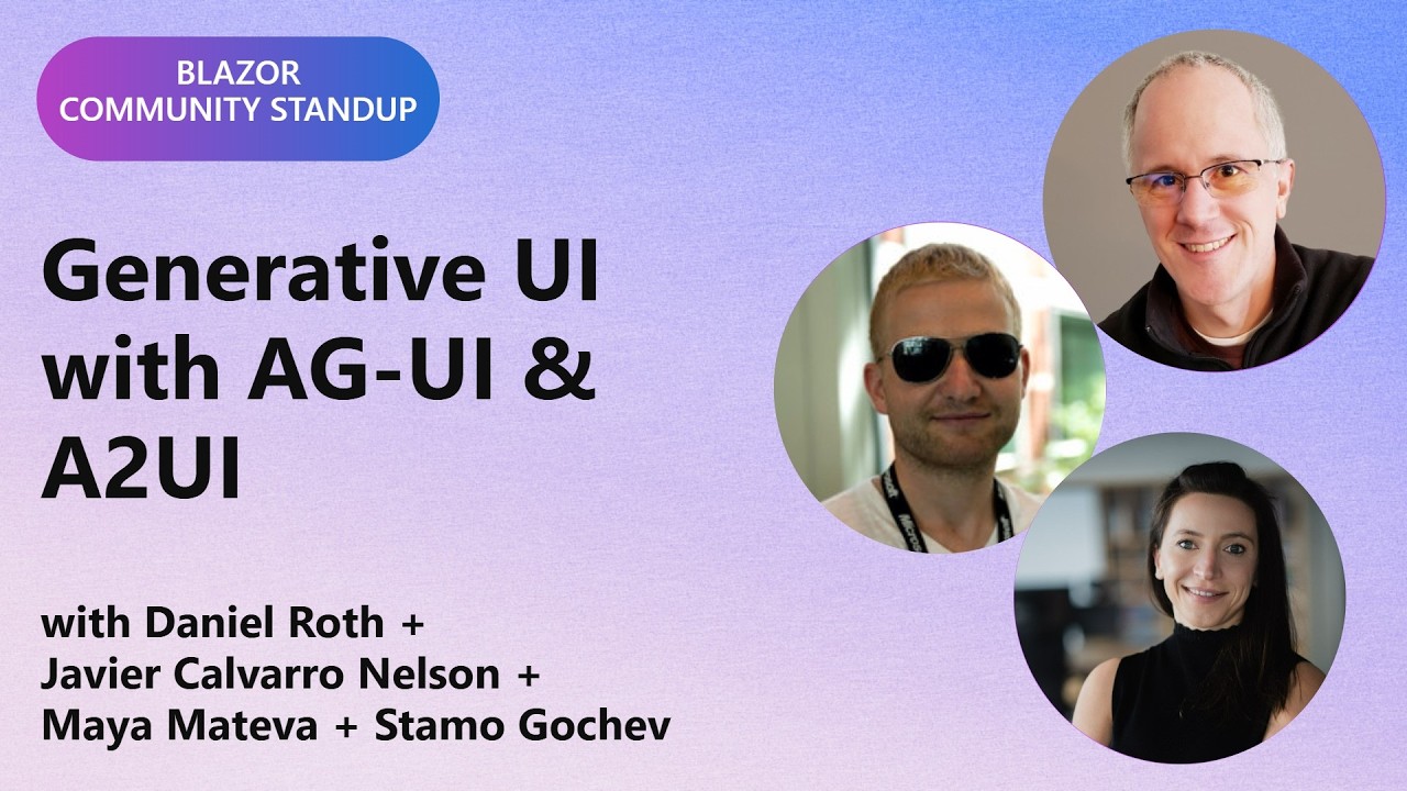 Blazor Community Standup: Generative UI with AG-UI & A2UI