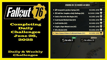 Completing Daily Challenges For June 26, 2025 - Fallout 76 Daily Challenges Guide