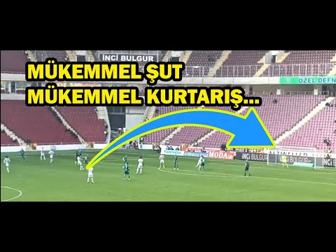 Hatayspor - Giresunspor maçında mükemmel şut ve mükemmel kurtarış