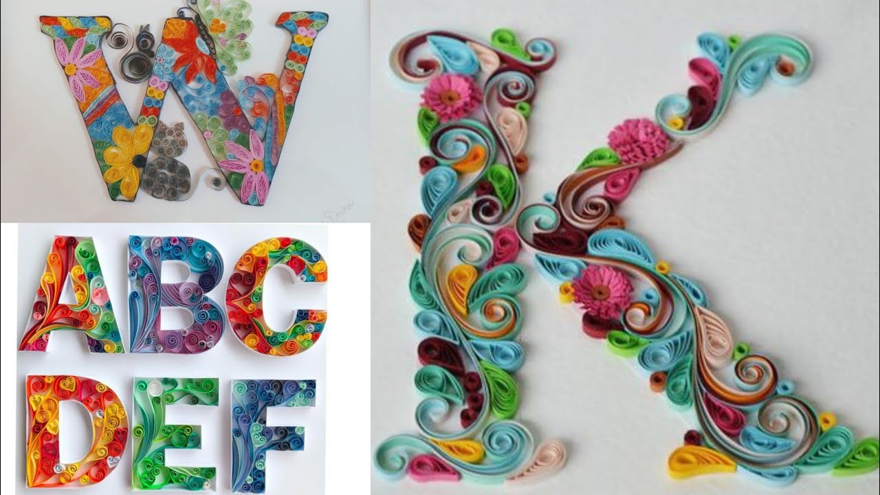 Awesome & eye touching Alphabetical art with quilling paperPaper