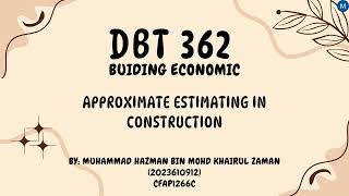 Presentation DBT 362 Building Economic Muhammad Hazman