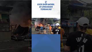 Kios Ban Mobil Di Ungaran Semarang Terbakar, Lalu Lintas Padat Merayap