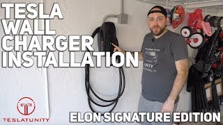 The tesla wall charger comes in silver or gloss black and can be found
on shop.tesla.com for $500 usd. elon signature version shown this
video is a re...