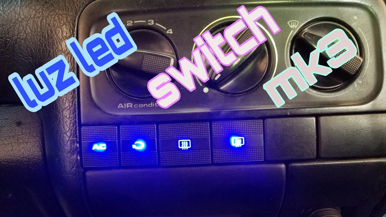 Como poner luz LED en botones de GOLF A3.