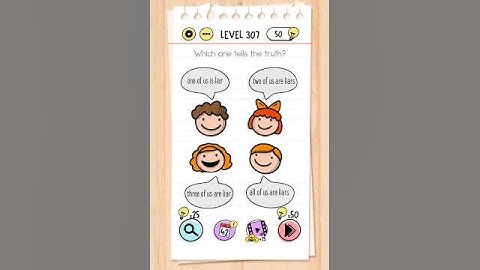 Brain Test Level 307 - Which one of them tells truth #brainstorm #brain #game