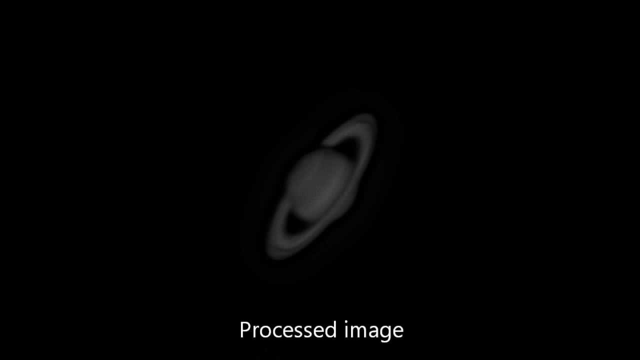 Saturn video and processed image.