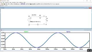LTspice and Scopy 50 Ohms Series Resistance