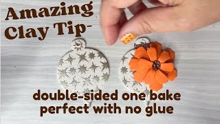 Create a double sided clay holiday ornament- with a special trick!