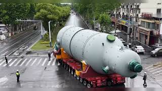 Insane Heavy Haul Transport! Moving a Massive Industrial Vessel on Public Roads