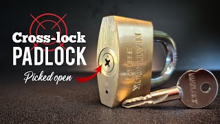 Crosslock padlock picked - Matlock 3065