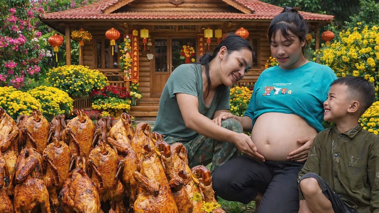 Traditional techniques for catching smoked duck and catfish in cold streams, Triệu Tiểu Hương