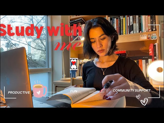 7-Hour Study With Me💻🎧|Midterm Prep @UBC Vancouver|60/10 Pomodoro⏳|Valentine Study Grind Edition💖 class=