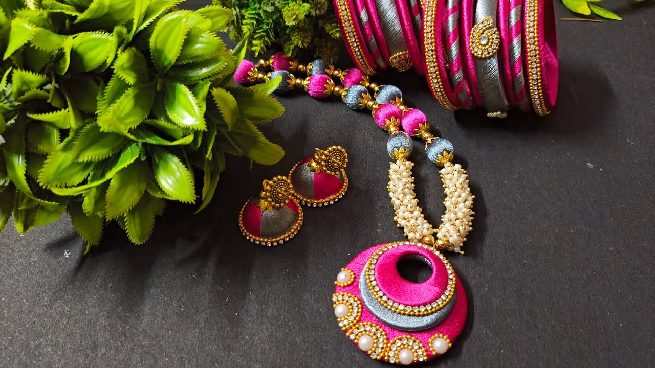 Simple and stylish jewellery set | handmade #viral #viralvideo #earrings #diy #hack #handmade