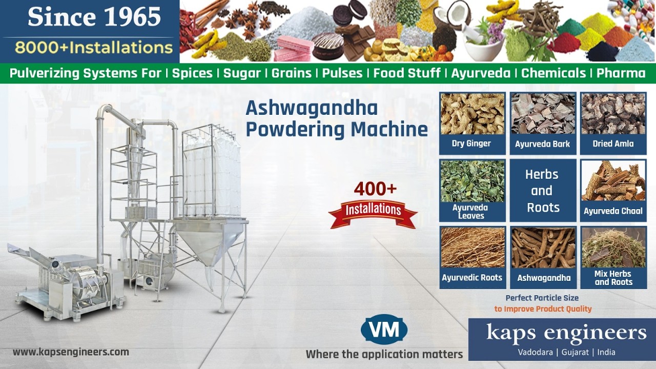Ashwagandha Fine Powdering Machine | Ashwagandha Pulverizer | Ashwagandha Grinding #ashvgandha