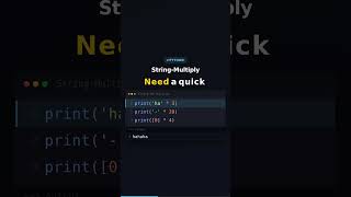 Learn this ONE STRING TRICK in PYTHON #python #programming