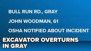 Construction worker dies after excavator overturns in Gray