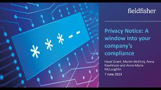 Privacy notice: a window into your company's compliance